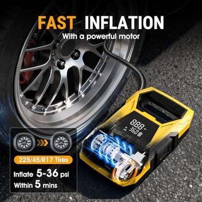 Cordless Tire Inflator Portable Air Compressor (2 pound(s))