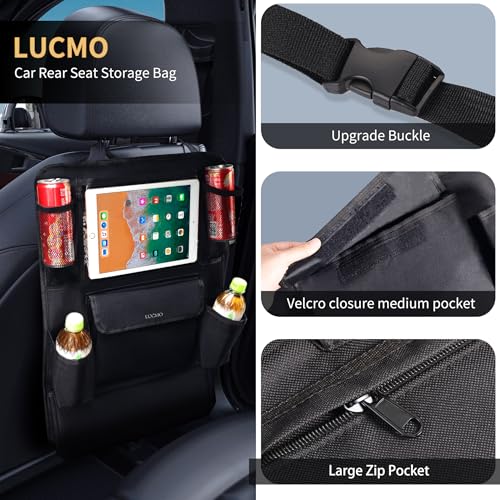 Car Backseat Organizer with Touch Screen Tablet Holder