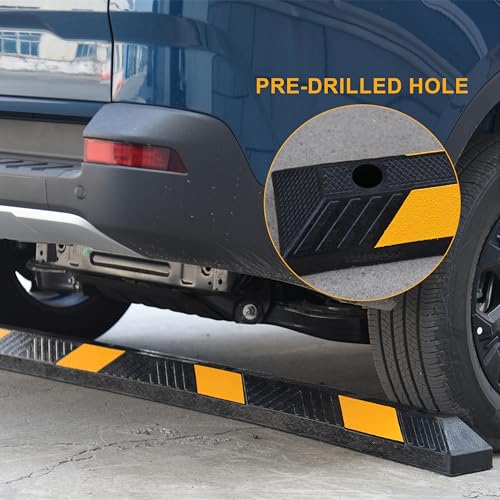 4 Pack 72" Rubber Parking Curbs