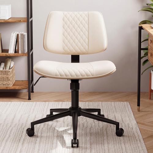 Modern Armless Office Chair with Wheels