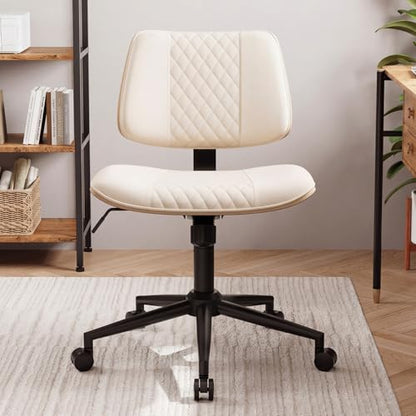 Modern Armless Office Chair with Wheels