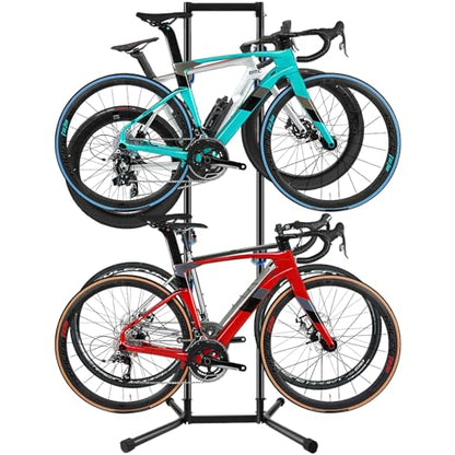Stand Bike Storage Rack Garage Max 240lbs 4 Bikes with Adjustable Arms