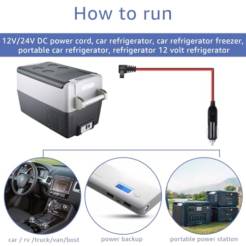 12V 24V Car Refrigerator Power Cord is Compatible with Alpicool