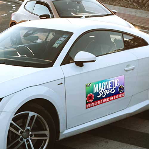 2 Pack Personalized Magnetic Signs for Vehicles