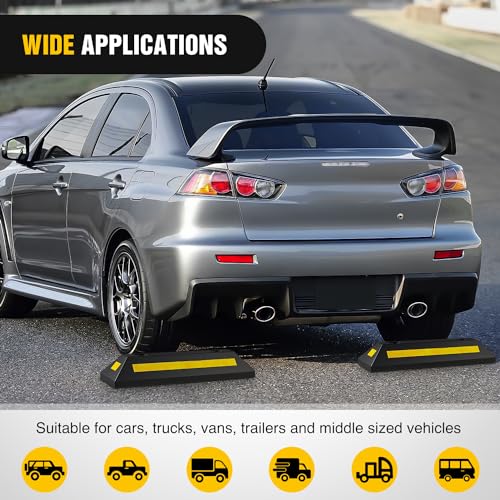 Rubber Parking Curb Wheel Stop for Garages and Driveways