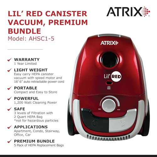 Red Lil Portable Canister Vacuum Cleaner