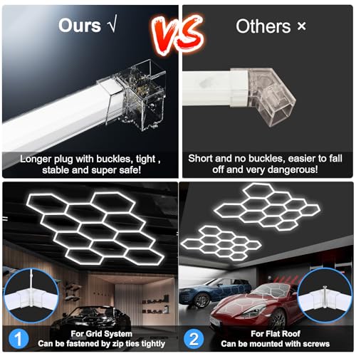 11 Hexagon LED Garage Light
