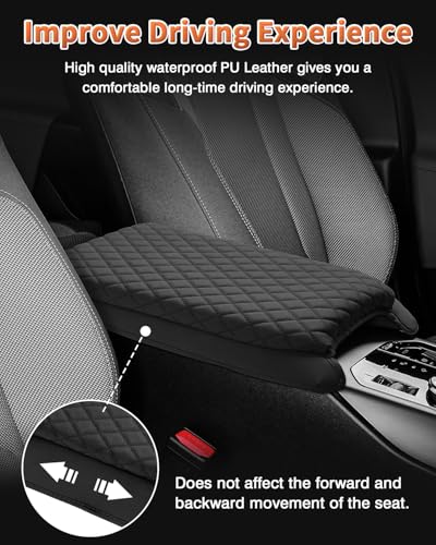 Custom for 2026 2025 BMW X3 Center Console Cover Armrest Cover for BMW X3 Arm Rest Cushion Pad Leather Middle Console Cover Armrest Seat Box Protector BMW X3 Accessories Anti