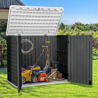 Horizontal Shed with Padlock Latch