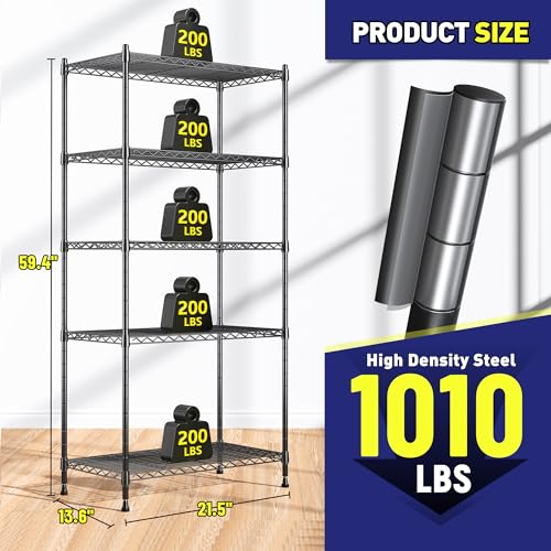 5 Tier Wire Shelving Unit (2 Count)
