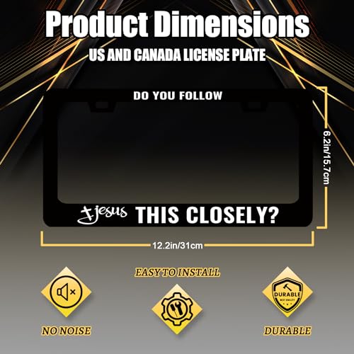 Stainless Steel Do You Follow Jesus This Closely License Plate Frame