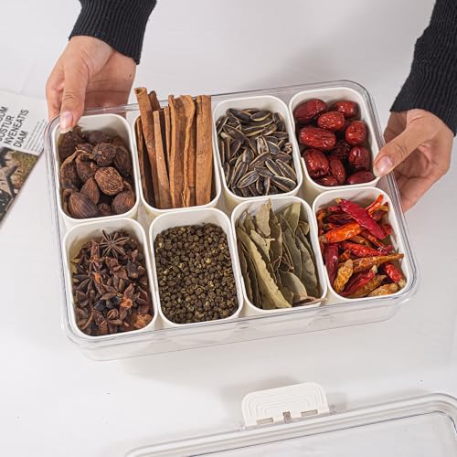 Divided Serving Tray with Lid and Handle