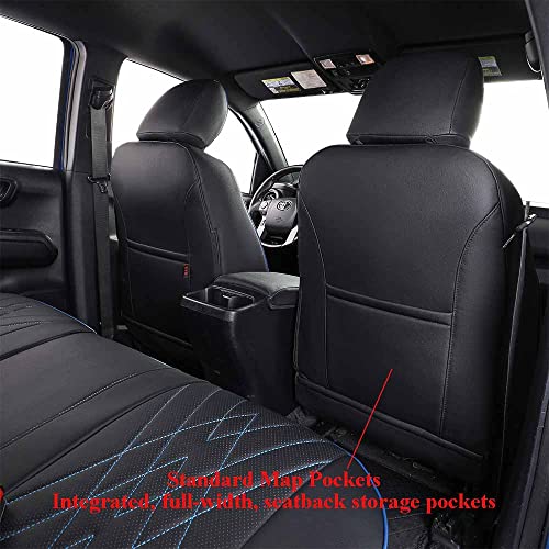 Tacoma Leather Car Seat Covers Custom Fit for Toyota Tacoma 2012 2013 2014 2015