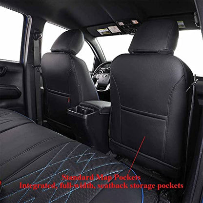 Tacoma Leather Car Seat Covers Custom Fit for Toyota Tacoma 2012 2013 2014 2015