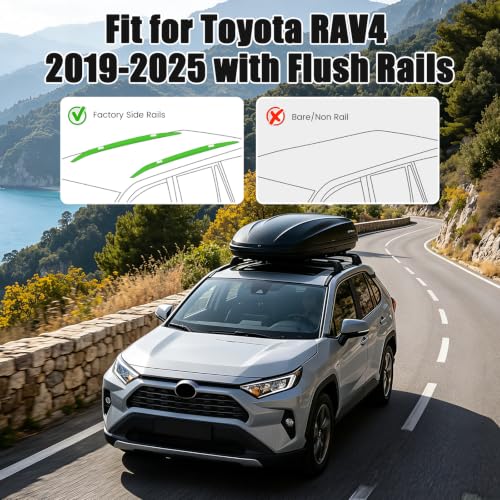 260lbs Aluminum Roof Rack Cross Bars for Fit Toyota RAV4 2019