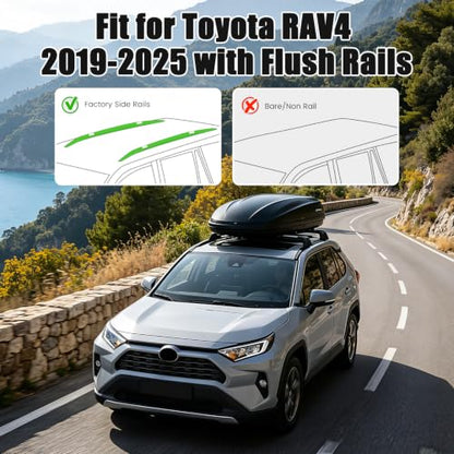 260lbs Aluminum Roof Rack Cross Bars for Fit Toyota RAV4 2019