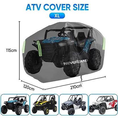 ATV Cover Waterproof Heavy Duty Quad Cover 4 Wheeler Cover XL