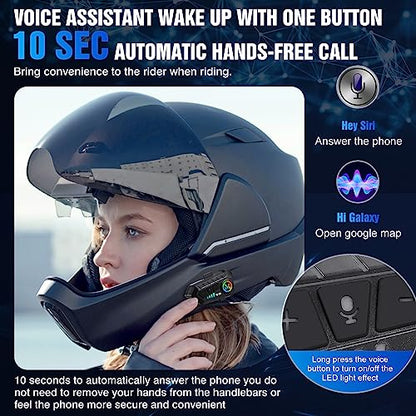 Motorcycle Helmet Speakers High Battery Life Helmet Headset (2 Count)