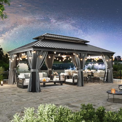12' X 20' Hardtop Gazebo with Drainage System