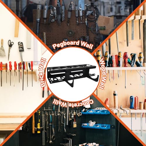 Wall Mount Caulking Gun Rack Holds 6 Caulk Tubes & Nozzles