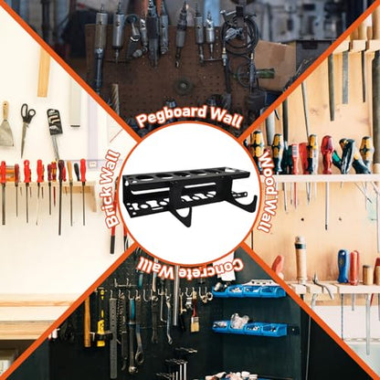 Wall Mount Caulking Gun Rack Holds 6 Caulk Tubes & Nozzles
