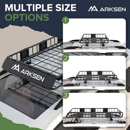64" x 34" x 6" Roof Rack Cargo Basket with Extension