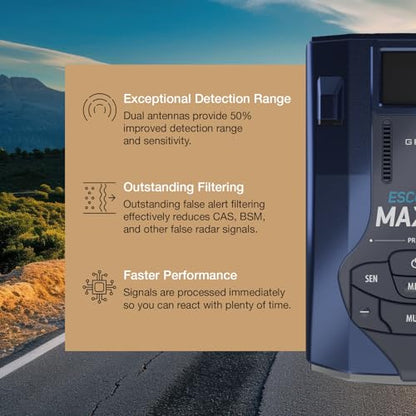 MAX 360 MKII Radar and Laser Detector & Escort M2 Smart Dash Cam (2 Count)