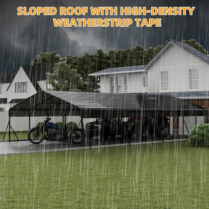 20' x 40' x 8.5' Heavy Duty Metal Carport with Galvanized Steel Roof