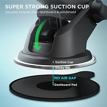 Easy One Touch Classic Dash & Windshield Universal Car Mount Phone Holder Desk Stand for iPhone