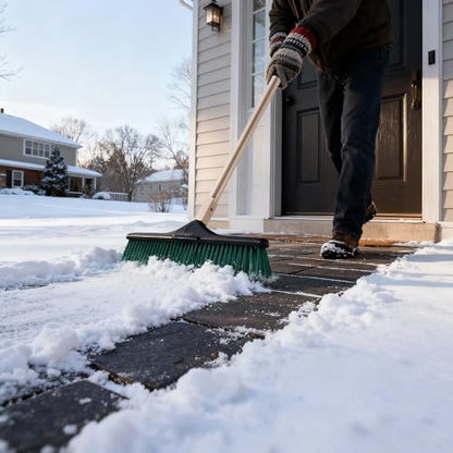 Heavy Duty Push Broom 24" with 66" Long Handle