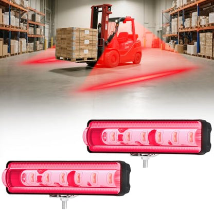 LED Forklift Safety Light Red for AGV Automated Guided Vehicle (2 Count)