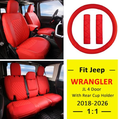 Wrangler JL Seat Covers Custom Fit for Jeep Wrangler (4 Count)