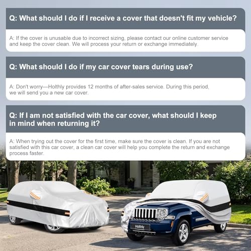10 Layers SUV Car Cover Custom Fit for Jeep Liberty