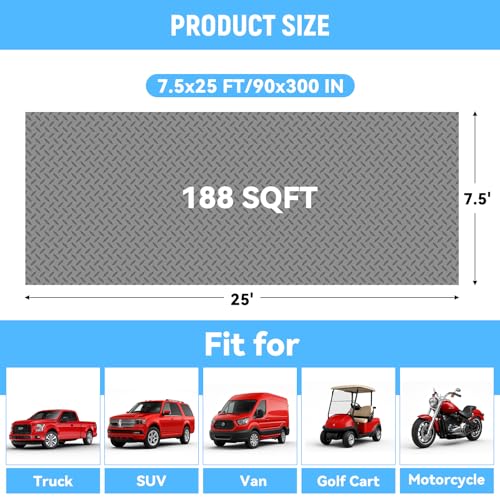 7.5x25 FT Garage Floor Mat