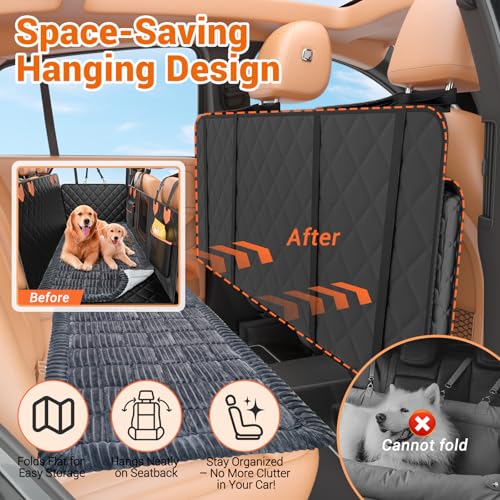 Hard Bottom Car Seat Cover for Dog swith Removable Soft Blankets