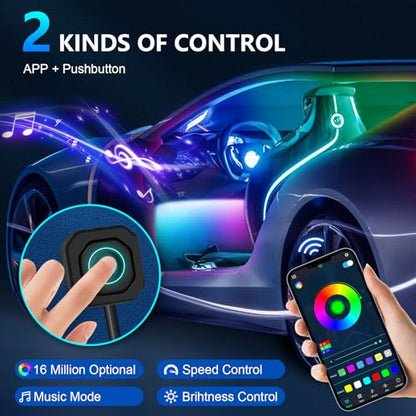 RGB Acrylic Ambient Lighting Car Lights