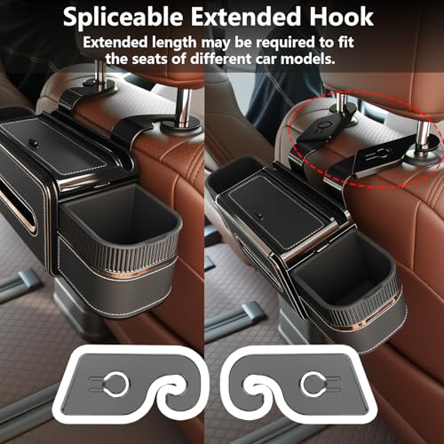 Rear Seat Cup Holder Back Seat Car Organizer 6 in 1 Multifunctional (72 Count)