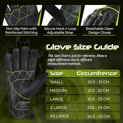 Motorcycle Gloves Men's Leather Motorbike Gloves Touchscreen Function