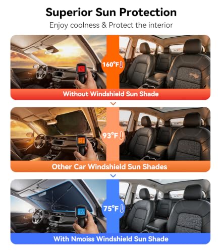 Vinyl Coating Heat Shield] Windshield Sun Shade Umbrella Custom for Nissan Kicks