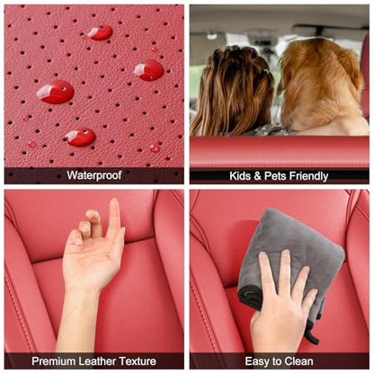 2024 2025 Tesla Model 3 Highland Upgraded Car Seat Covers Nappa Leather Car Interior Airbag Compatible Cushion Cover Full Set Custom Fit Model 3