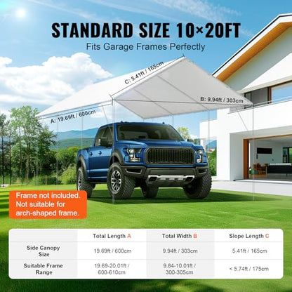 10x20' Canopy Replacement Cover Heavy Duty