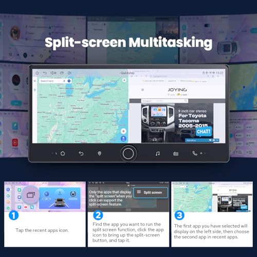 12.3" Single Din Touchscreen Radio Android 13 Head Unit with Carplay and Android Auto Detachable Car Stereo with Bluetooth