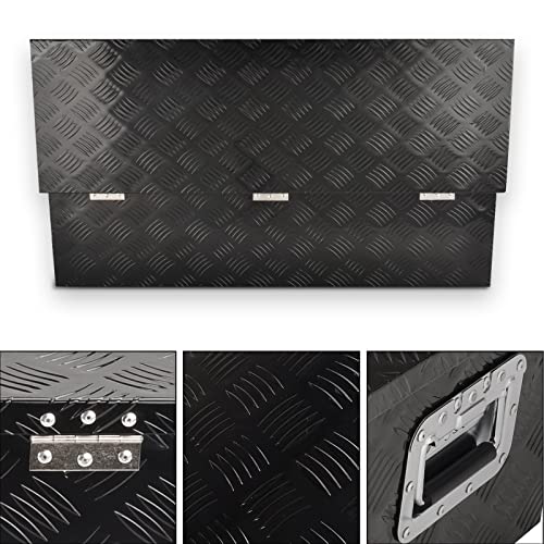 39In Aluminum Tool Box 5 Bar Tread ToolBox for Truck Bed Car Outdoor