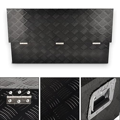 39In Aluminum Tool Box 5 Bar Tread ToolBox for Truck Bed Car Outdoor