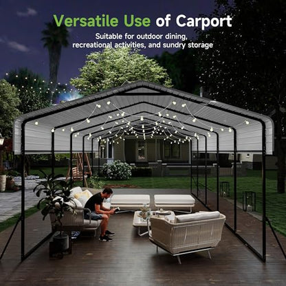 13x26 FT Heavy Duty Metal Carport
