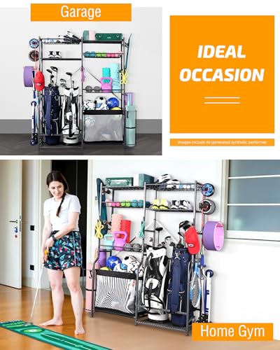 Extra Large Ball and Sports Equipment Storage Rack