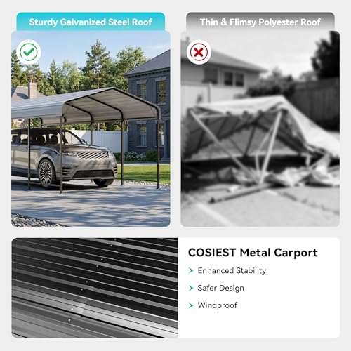 10x20 FT Heavy Duty Metal Carport