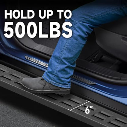 6'' Heavy Duty Carbon Steel Running Boards Side Steps Nerf Bars for 2019