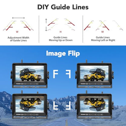 2 Wireless Backup Camera with 7" 1080p Monitor