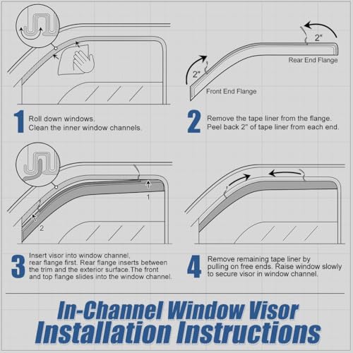 2PCS Tape On Window Visors for 1997